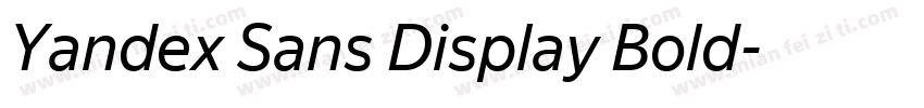 Yandex Sans Display Bold字体转换